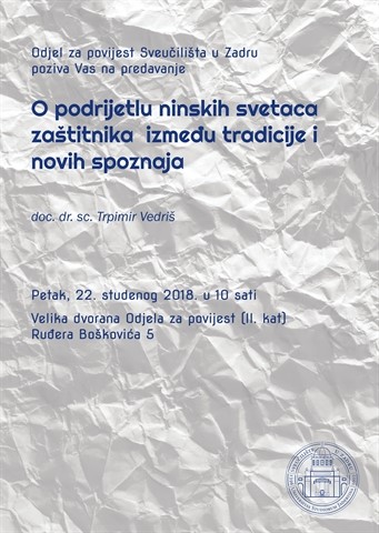 Gostujuće predavanje „O podrijetlu ninskih svetaca zaštitnika između tradicije i novih spoznaja“